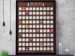 100 Beers Bucket List Poster | Million Dollar Gift Ideas