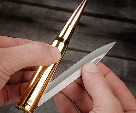 .50 Caliber Bullet Folding Knife