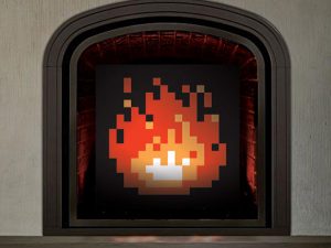 8-Bit Fireplace Art | Million Dollar Gift Ideas