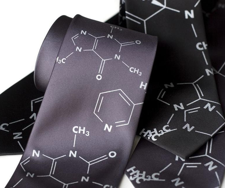 Addictive Molecules Silk Necktie