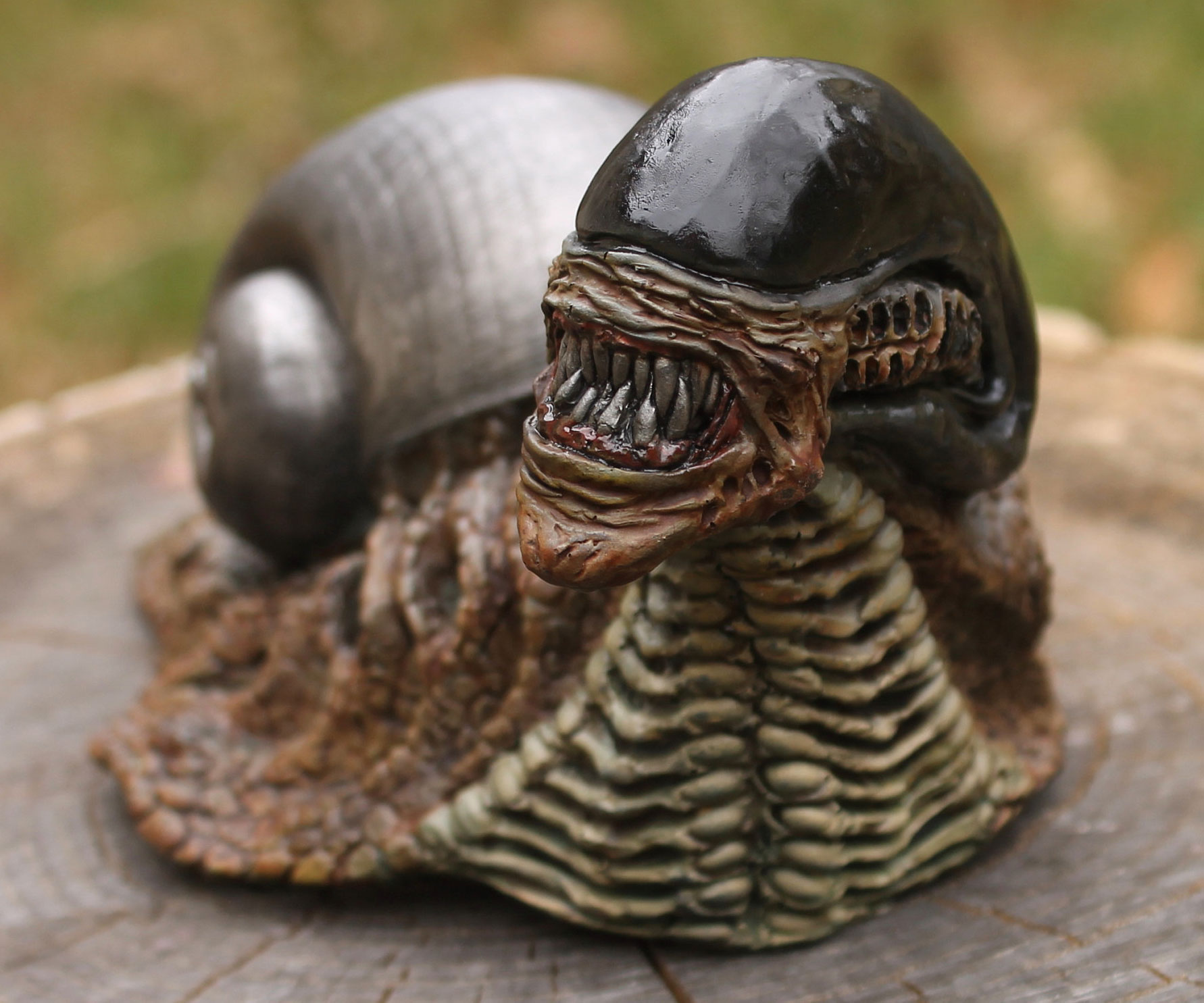 Alien Xenomorph Snail Sculpture 1