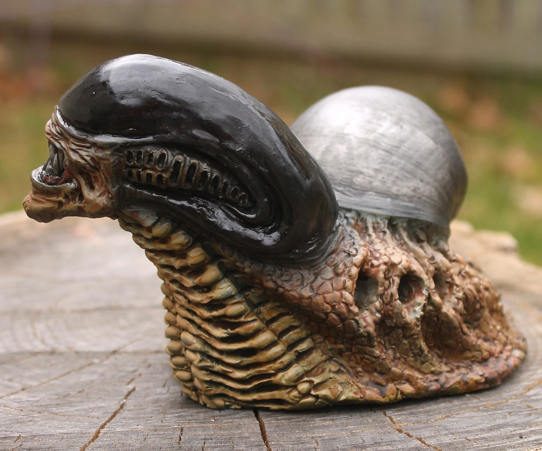 Alien Xenomorph Snail Sculpture 2