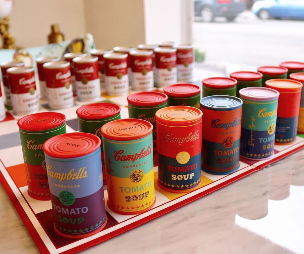 Andy Warhol Campbell’s Soup Chess Set