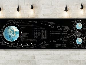 Apollo Lunar Landing Chart Wall Map 1