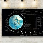 Apollo Lunar Landing Chart Wall Map