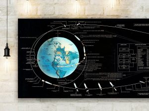 Apollo Lunar Landing Chart Wall Map | Million Dollar Gift Ideas