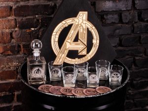 Avengers Whiskey Decanter Set | Million Dollar Gift Ideas