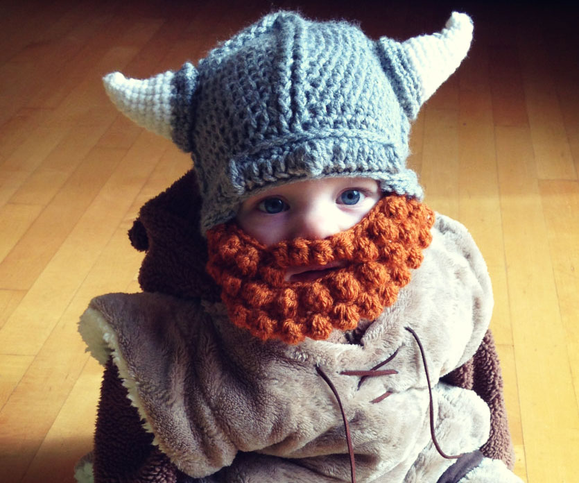 Baby Viking Hat & Beard Beanie