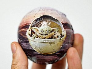 Baby Yoda Marshmallow Chocolate Ball 1