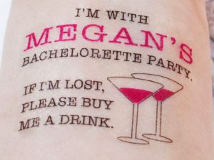 Bachelorette Party Temporary Tattoos | Million Dollar Gift Ideas
