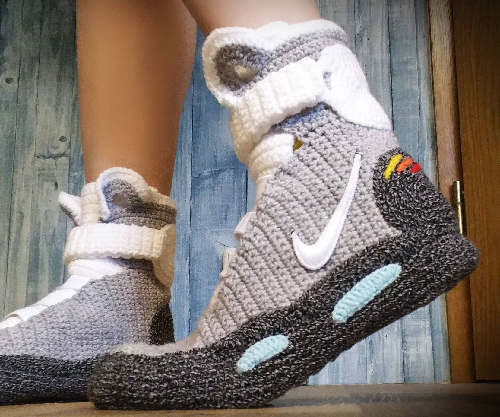 Back To The Future Knitted Slippers