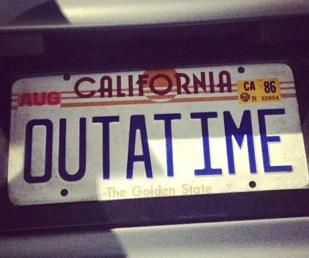 Back To The Future License Plate