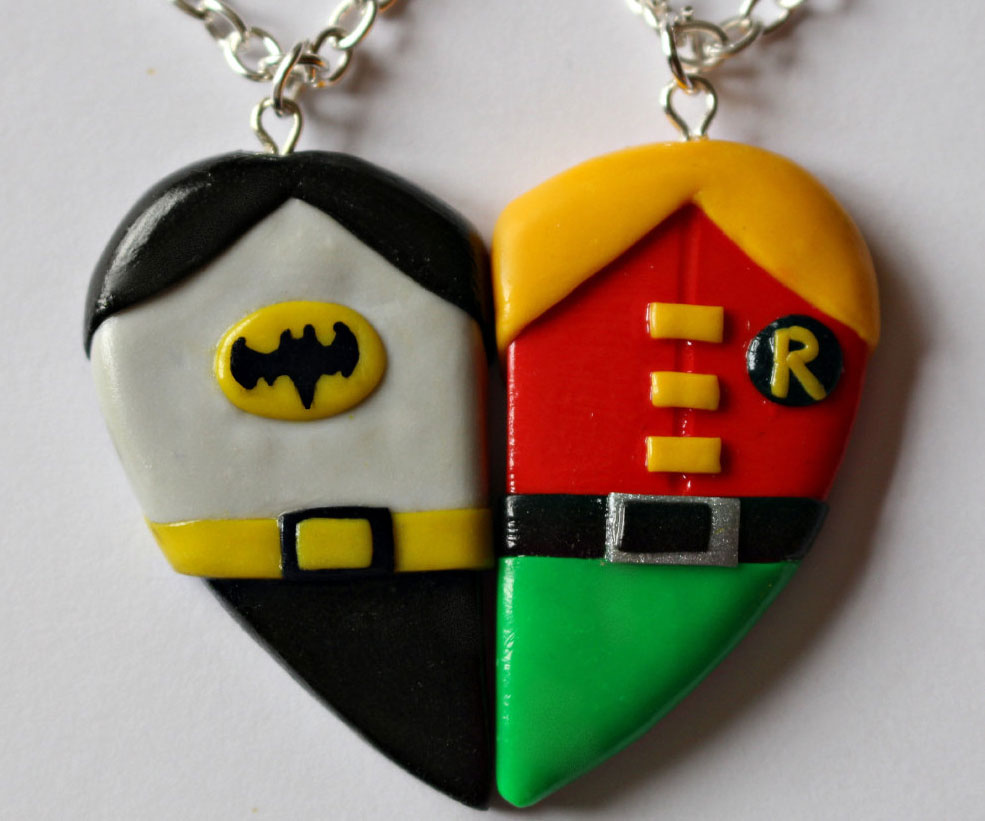 Batman And Robin Friendship Necklace