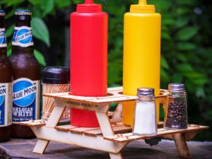 Beer & Condiment Picnic Table Rack Kit | Million Dollar Gift Ideas