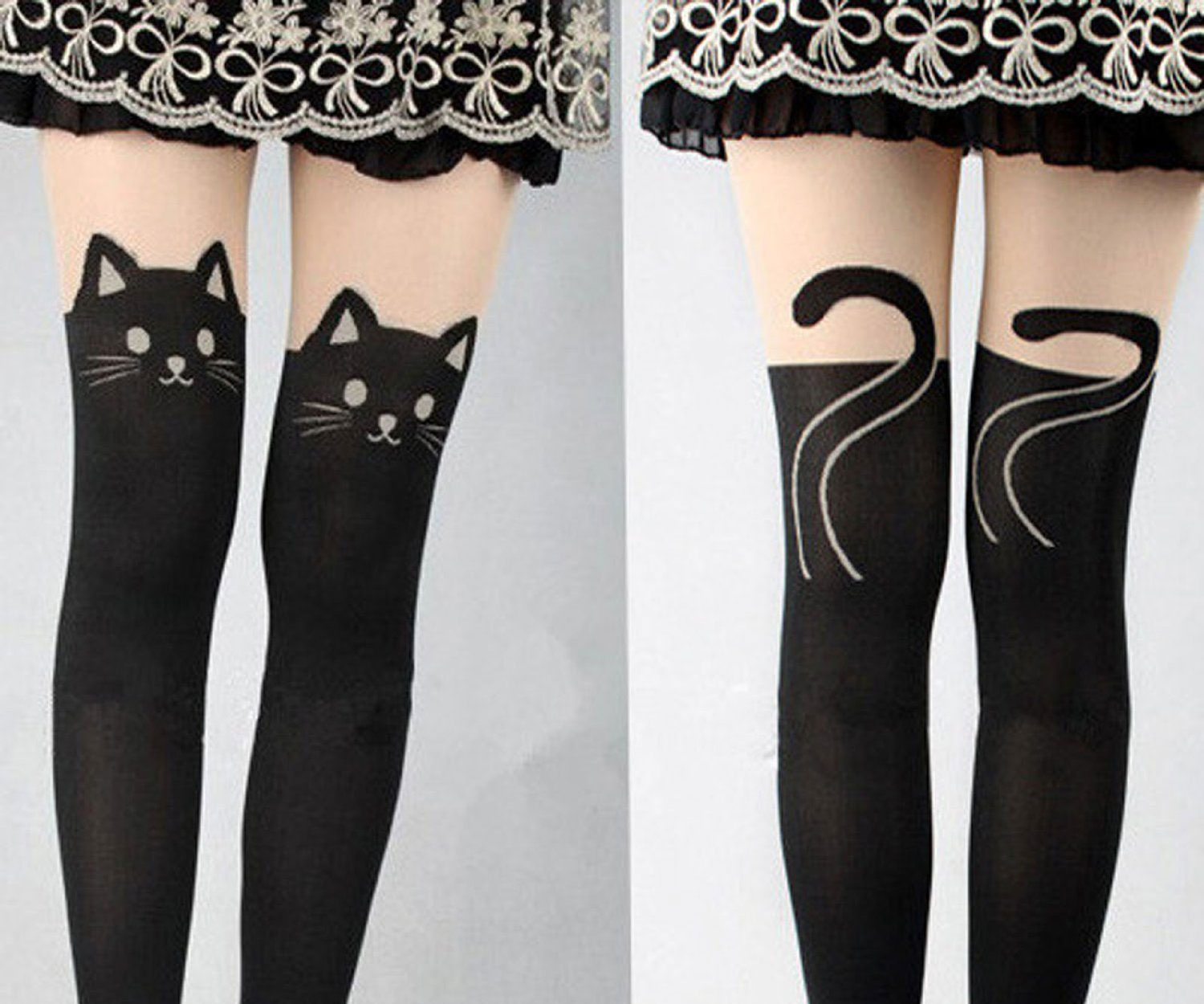 Black Cat Stockings 1