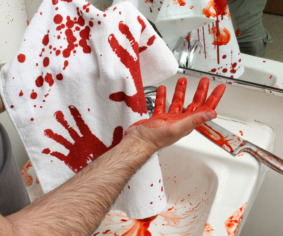 Bloody Hand Towel