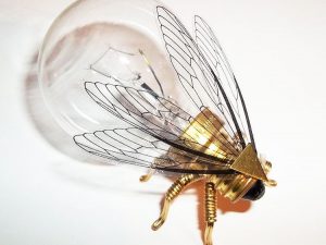 Brass Bumblebee Light Bulb Brooch | Million Dollar Gift Ideas