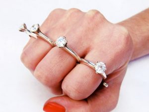 Brass Knuckles Engagement Ring | Million Dollar Gift Ideas