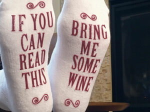Bring Me Some Wine Socks | Million Dollar Gift Ideas