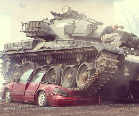 Car Crushing Tank Experience