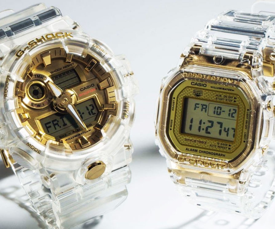 Casio G Shock Skeleton Gold Watch 1