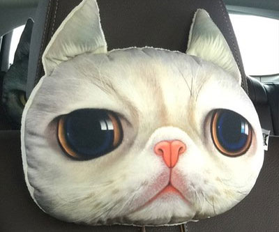 Cat Car Headrest Pillow 1
