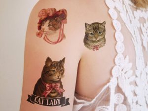 Cat Lady Temporary Tattoos | Million Dollar Gift Ideas