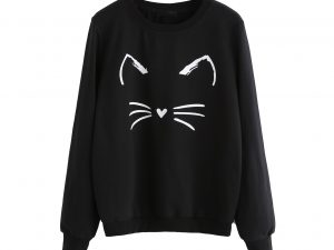 Cat Print Sweatshirt | Million Dollar Gift Ideas
