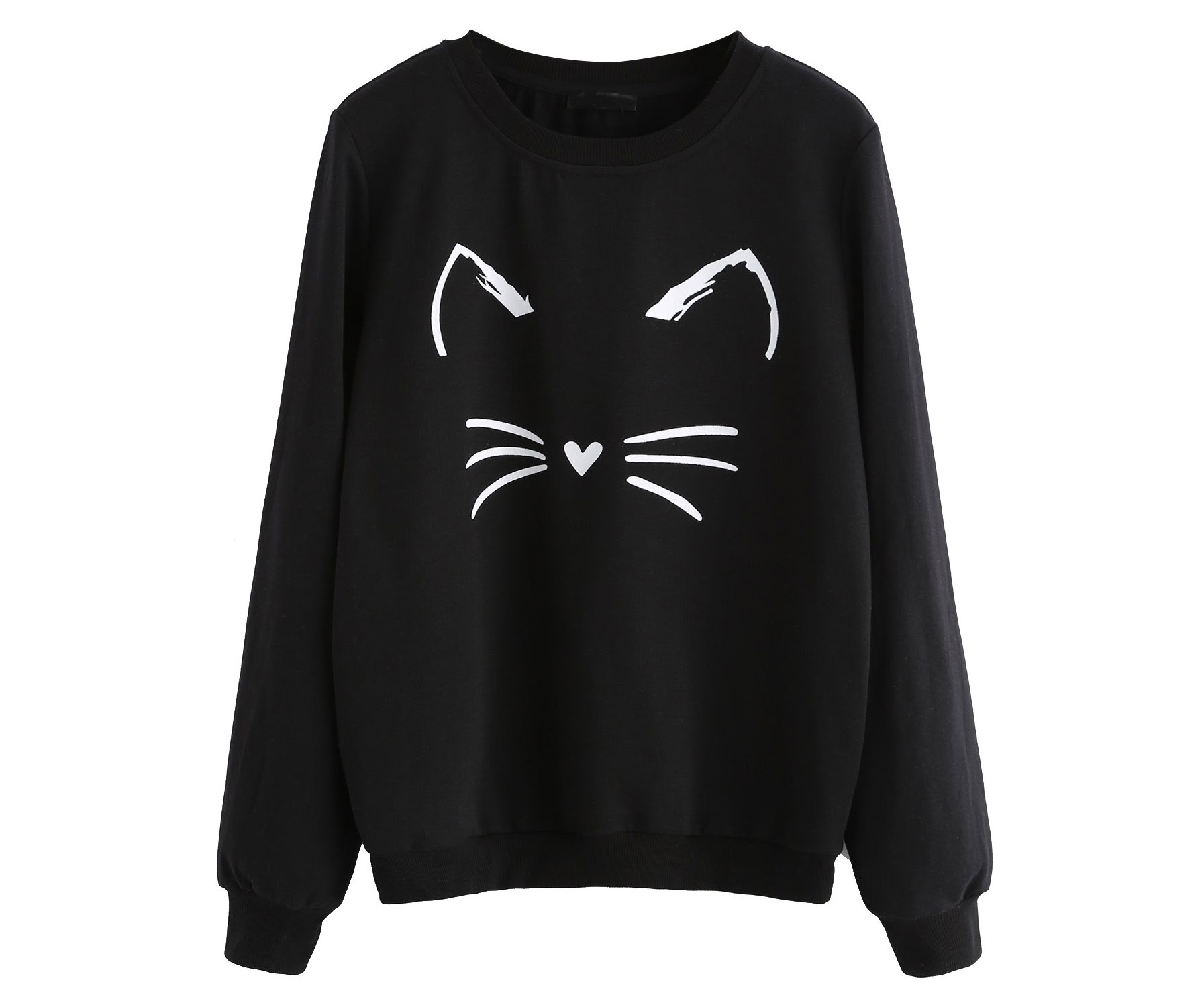 Cat Print Sweatshirt