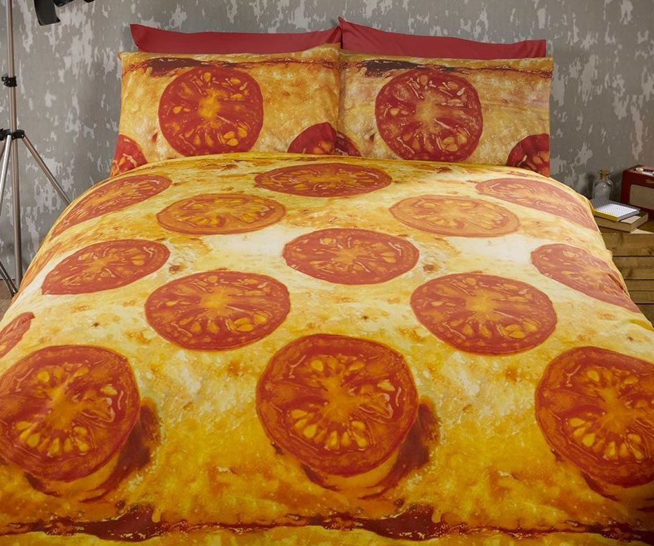 Cheese Pizza Bed Spread