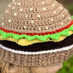 Cheeseburger Crochet Beanie
