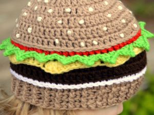 Cheeseburger Crochet Beanie | Million Dollar Gift Ideas