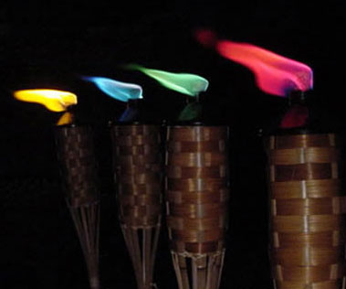 Color Tiki Torch Flames