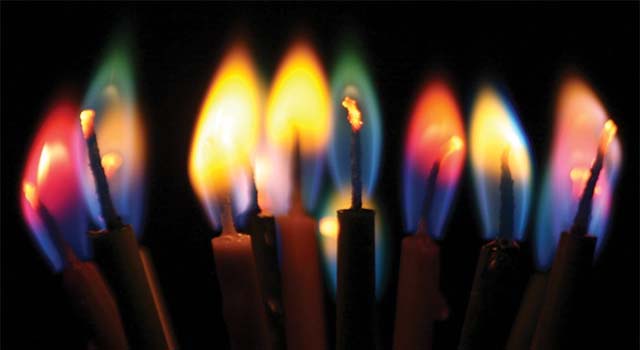 Colored Flame Candles 1