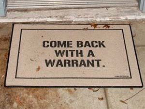 Come Back With A Warrant Doormat 1