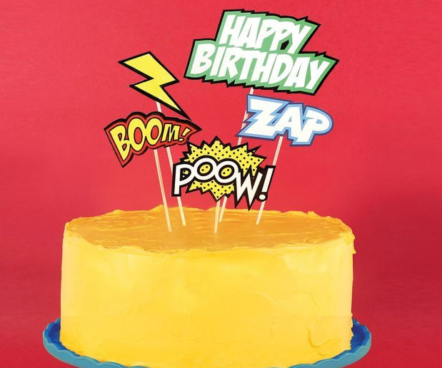 Comic Book Cake Toppers 1