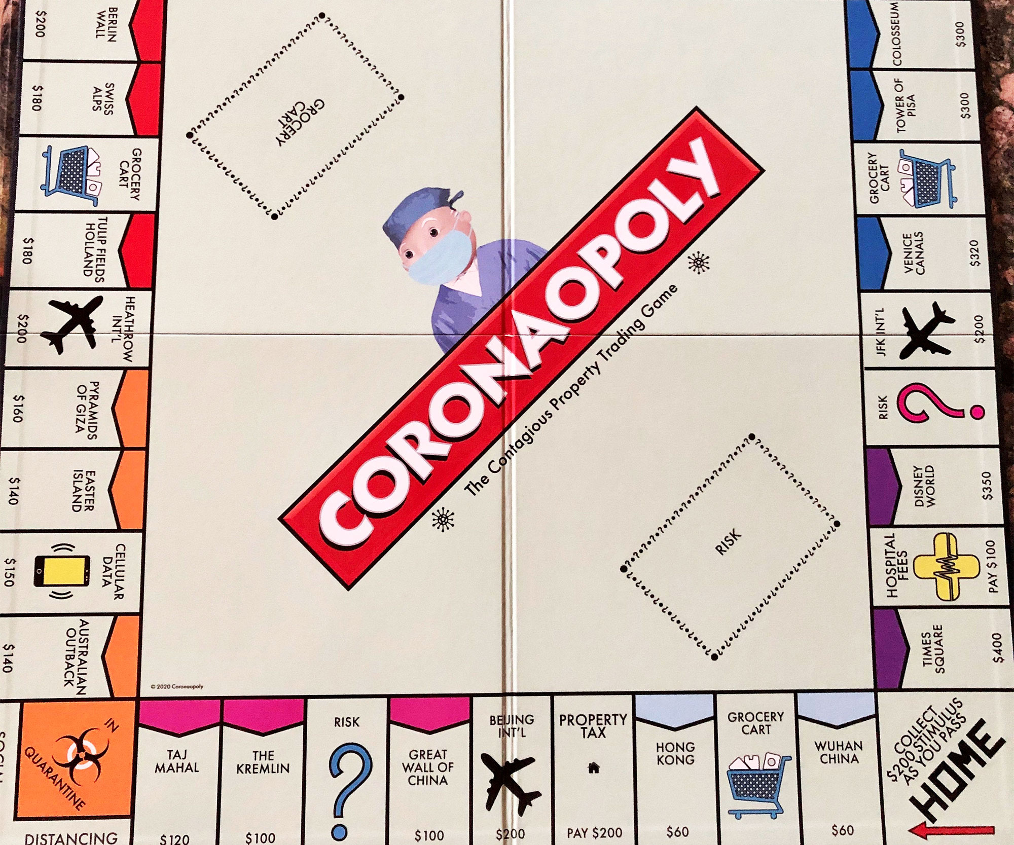 Coronaopoly Board Game