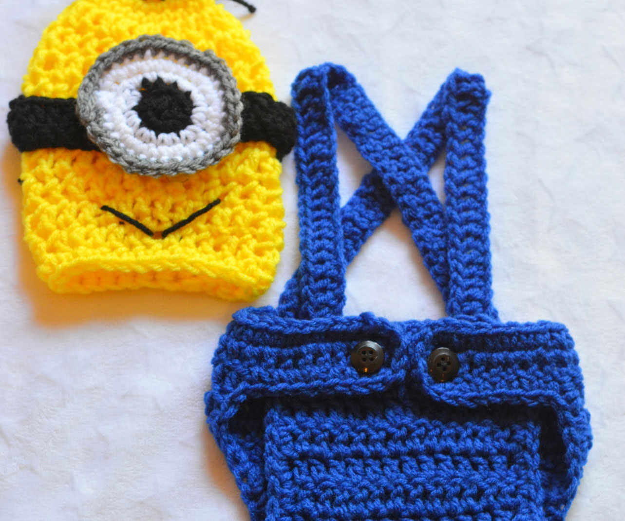 Crocheted Baby Minion Costume