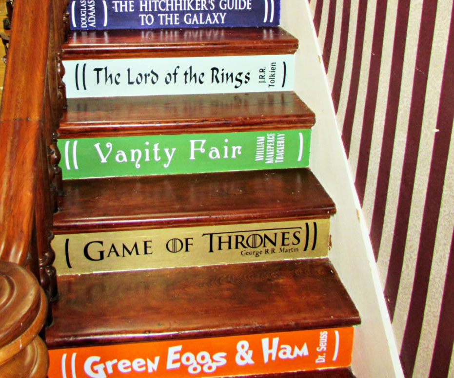 Diy Book Stairs Lettering 1