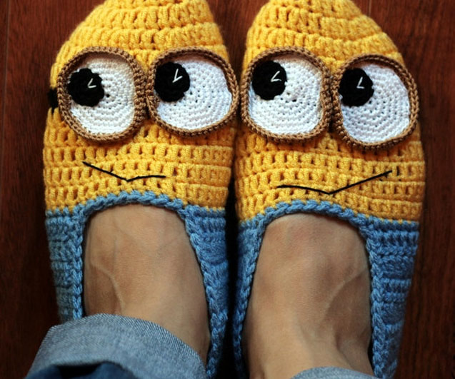 Diy Crochet Minion Slippers 2