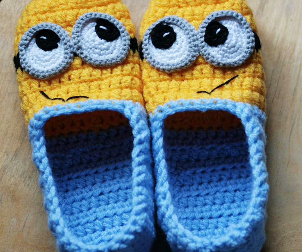 DIY Crochet Minion Slippers