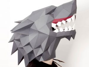 DIY Direwolf Paper Mask | Million Dollar Gift Ideas