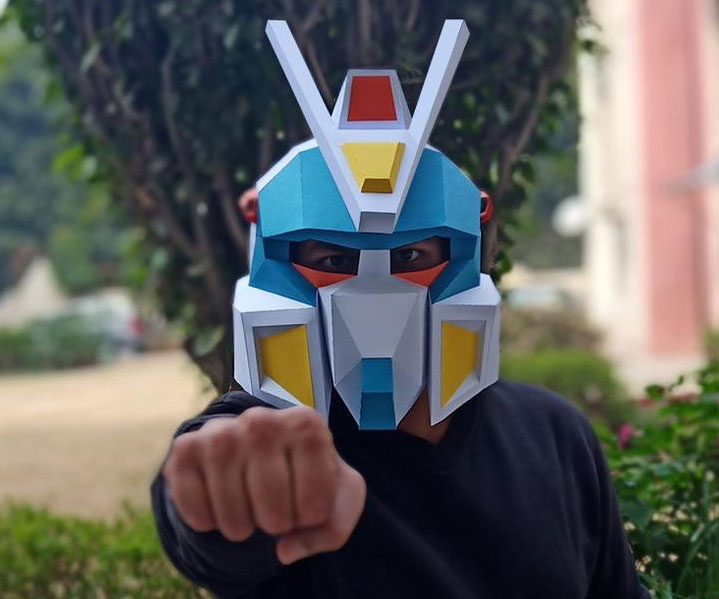 Diy Papercraft Gundam Helmet 1