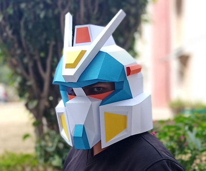 Diy Papercraft Gundam Helmet 2