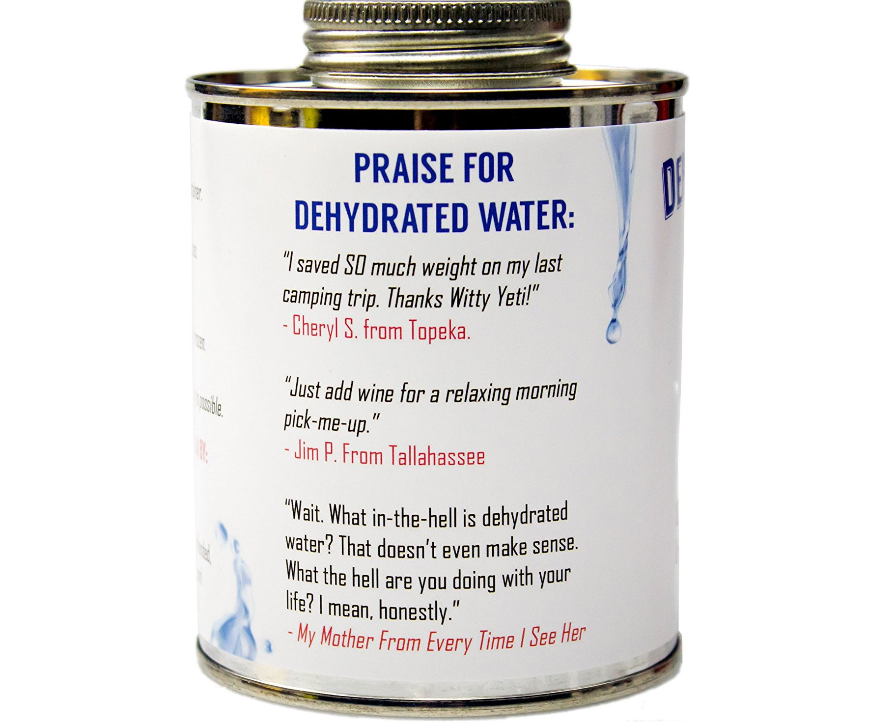 Dehydrated Water In A Can 2