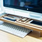 Desktop Wooden Keyboard Rack
