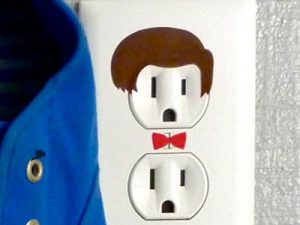 Doctor Who Electrical Outlet Sticker | Million Dollar Gift Ideas