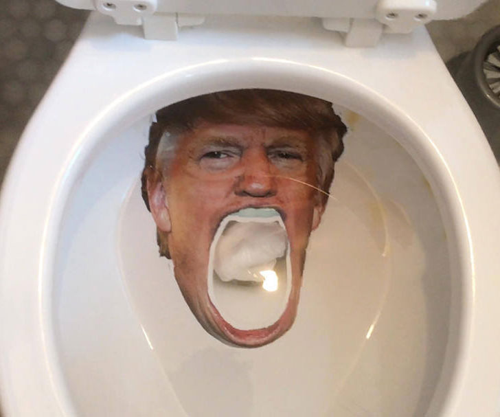 Donald Trump Toilet Bowl Decal