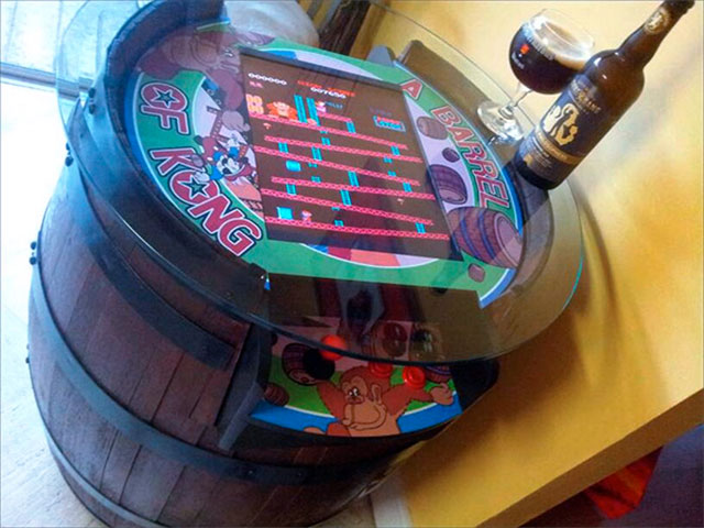 Donkey Kong Wine Barrel Table 1