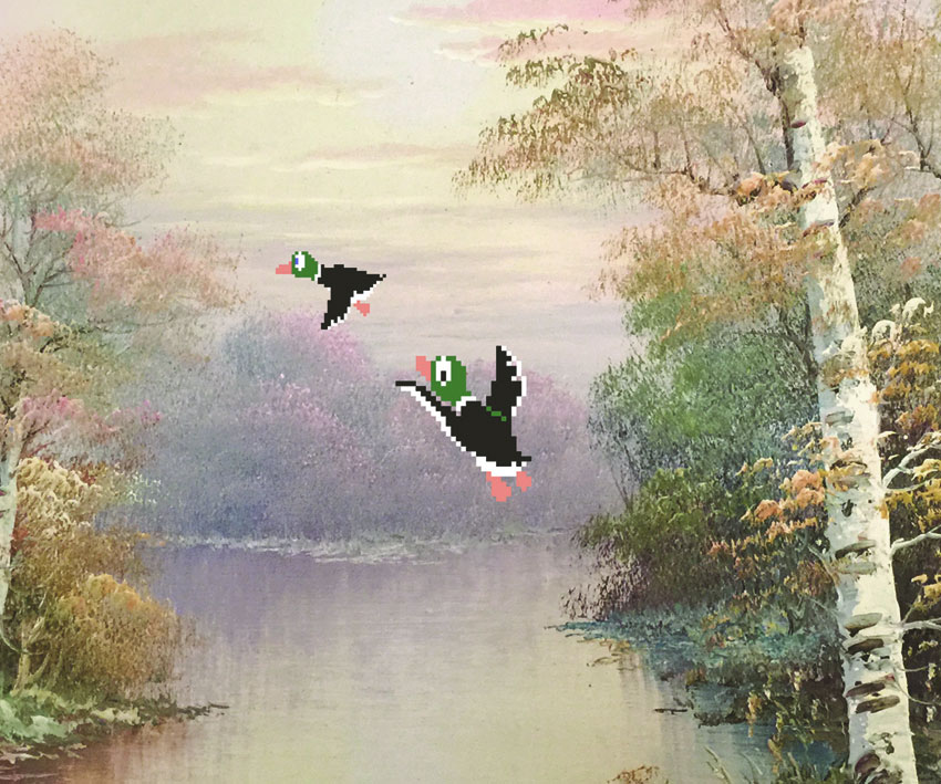 Duck Hunt Repurposed Painting